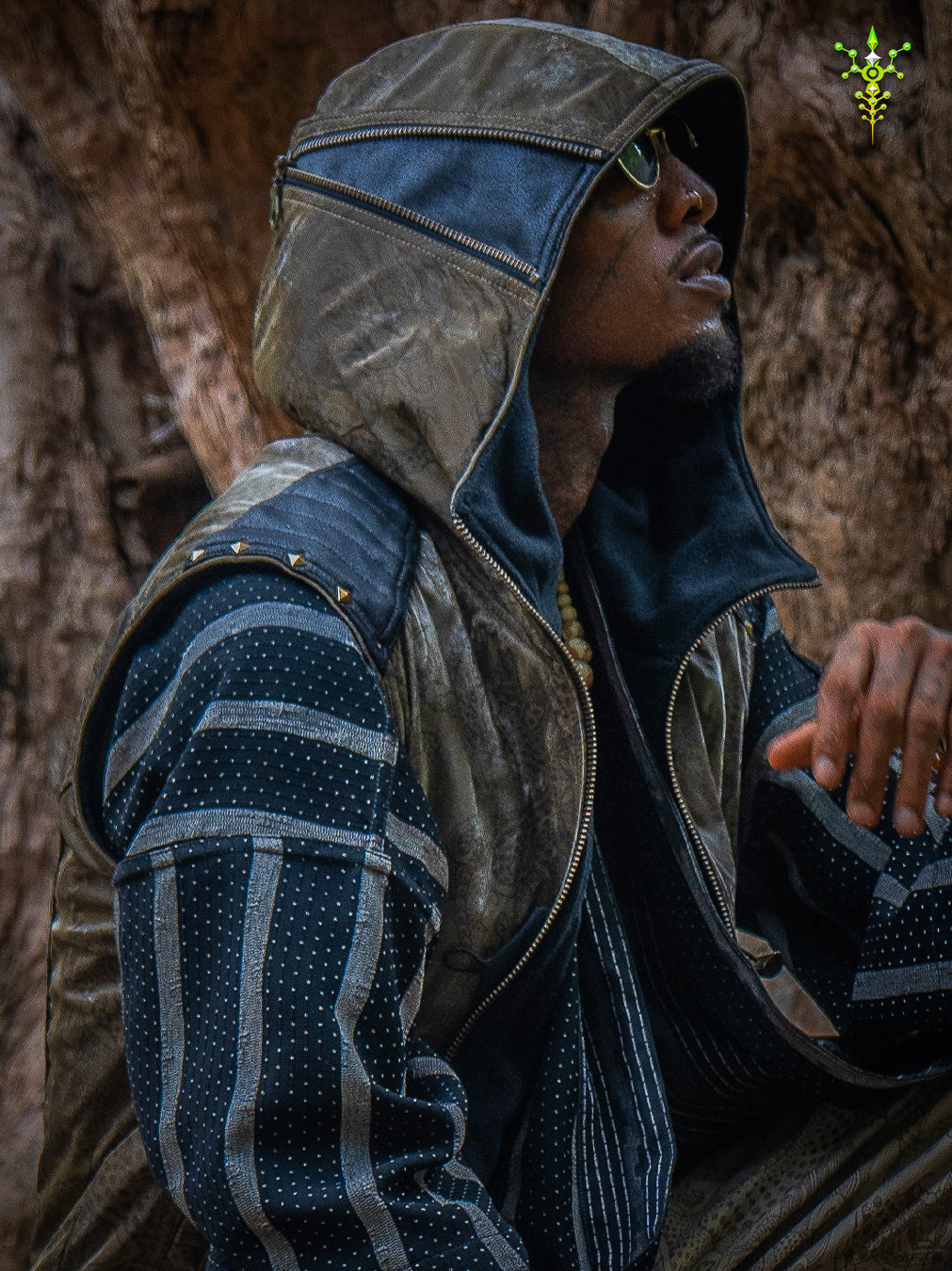 Sleeveless Jacket Men  / Waterproof Poliamide Viscose - DRAGONS Olive Flakes
