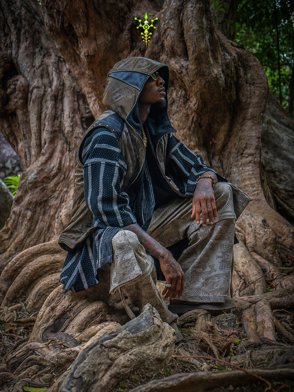 Sleeveless Jacket Men  / Waterproof Poliamide Viscose - DRAGONS Olive Flakes