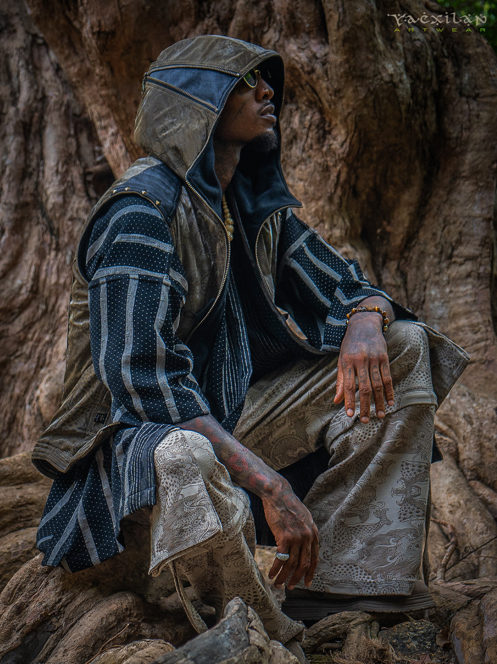 Sleeveless Jacket Men  / Waterproof Poliamide Viscose - DRAGONS Olive Flakes