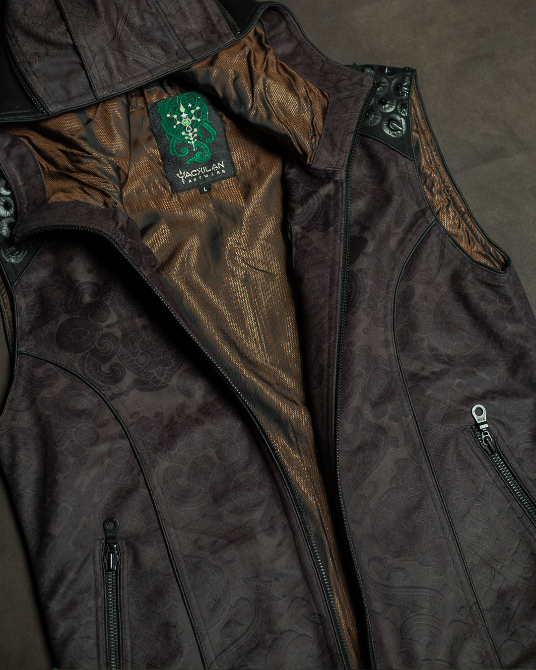 Sleeveless Jacket / Velvet Waterproof - MAYAN CODEX
