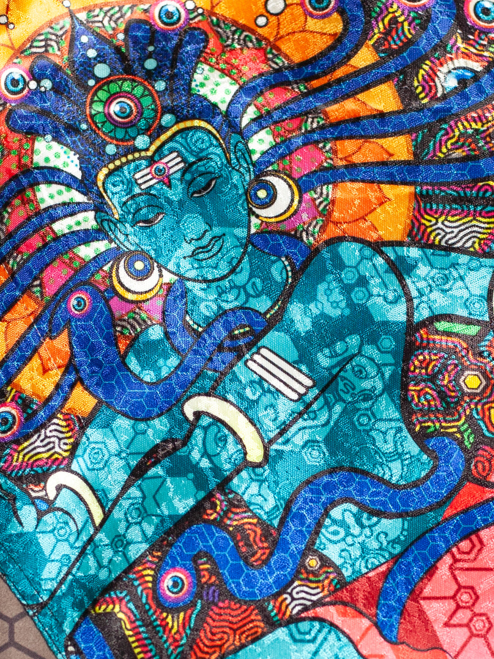 Sleeveless Jacket Woman / Satin Fake Leather Fur - NATARAJA Sand SHAMANKA