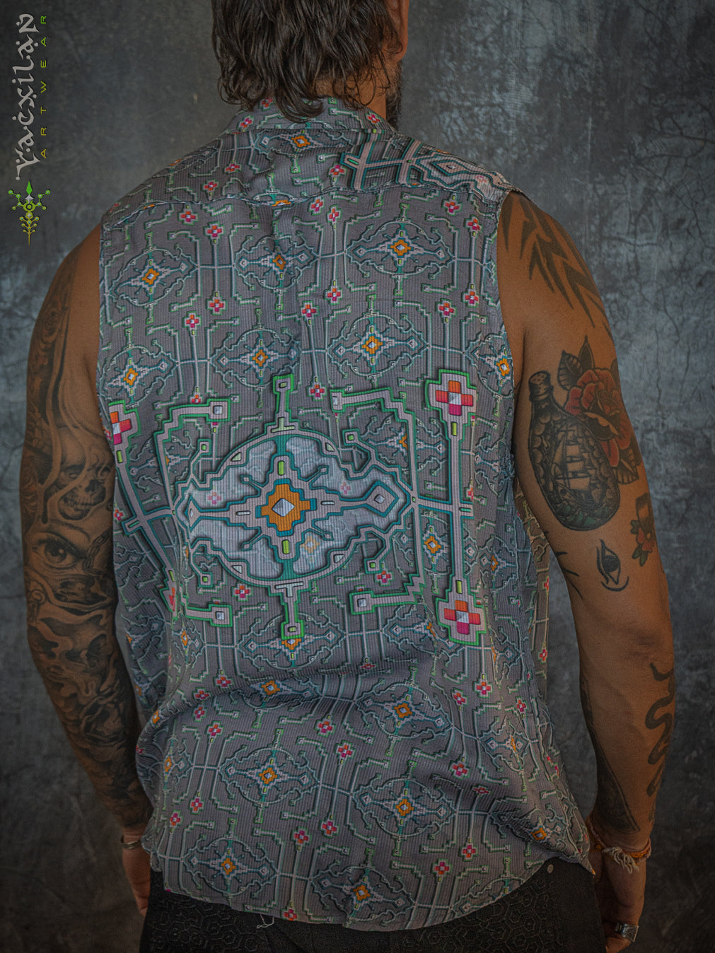 Shirt Men Sleeveless / Organic Bio Farms BAMBOO Strippes - HUIRRARIKA