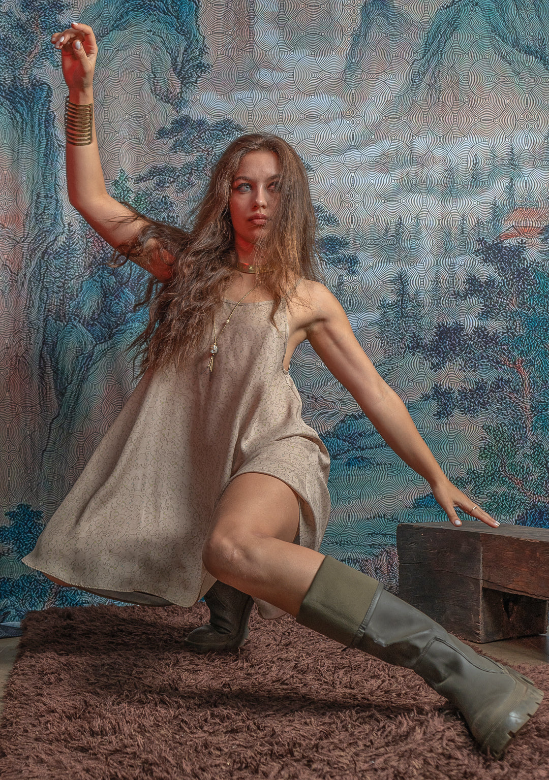 Spring Mini Dress / High Spring  - REBIRTH OF IKARO Cream