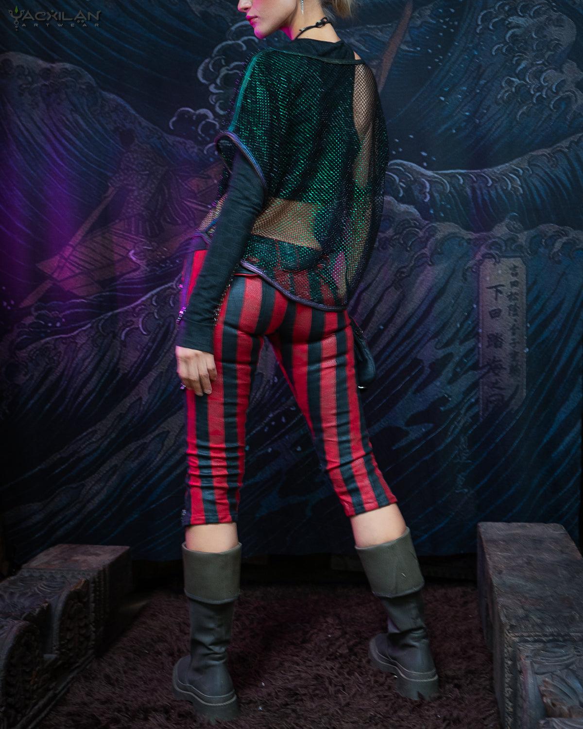Fitted Pants Woman / Fake Leather - Red FREAK PIRATESSE - Yacxilan Artwear