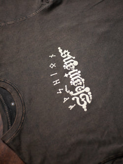 T-Shirt Oversized Men / french Teri Acidwash - Wood SHAMANS