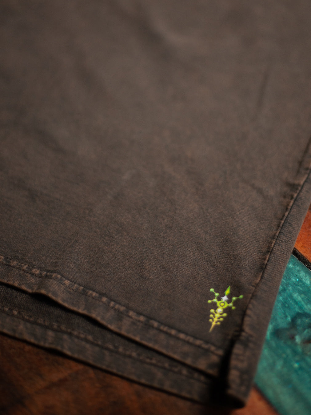 T-Shirt Oversized Men / french Teri Acidwash - Wood SHAMANS