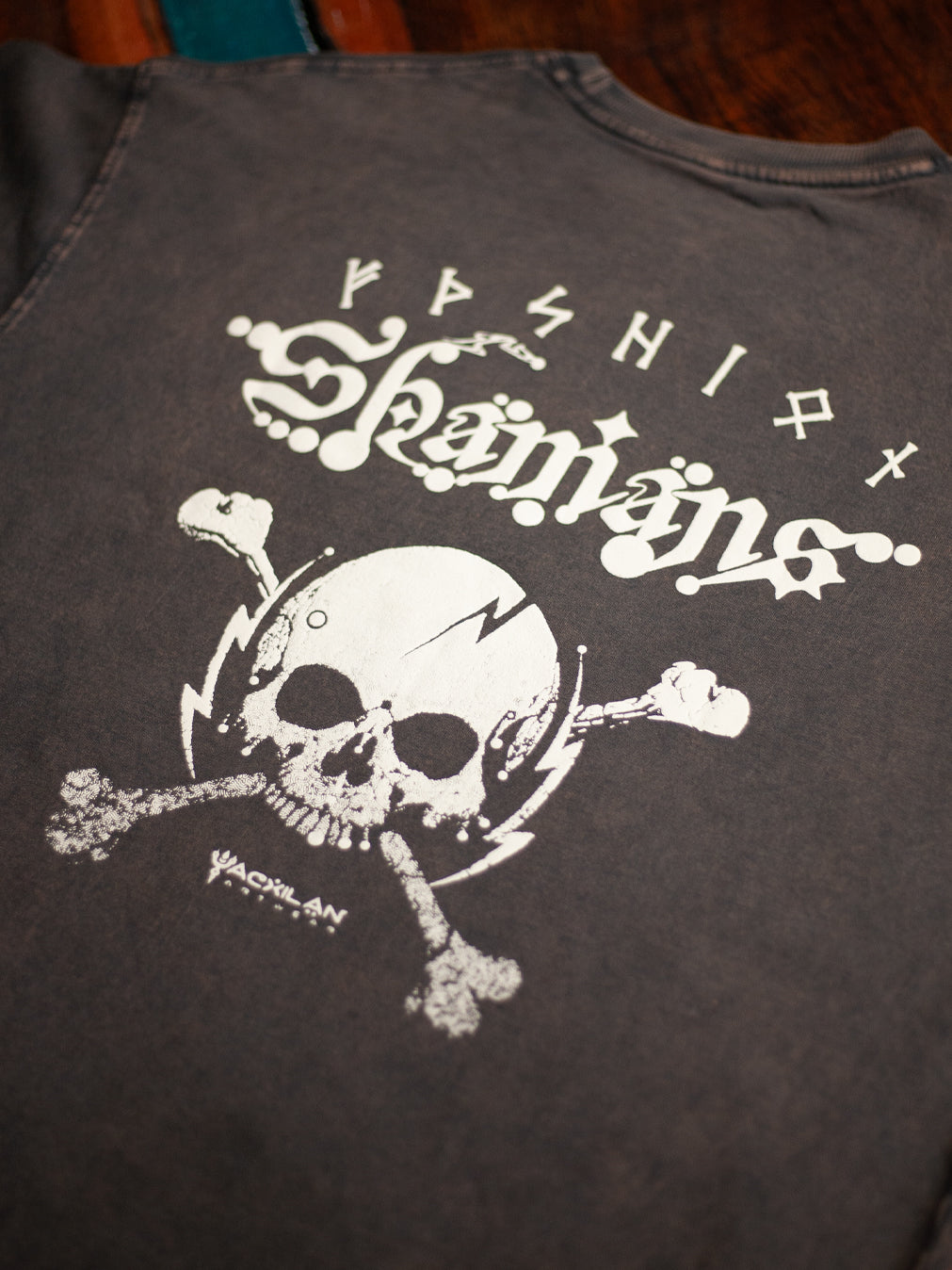 T-Shirt Oversized Men / french Teri Acidwash - Wood SHAMANS