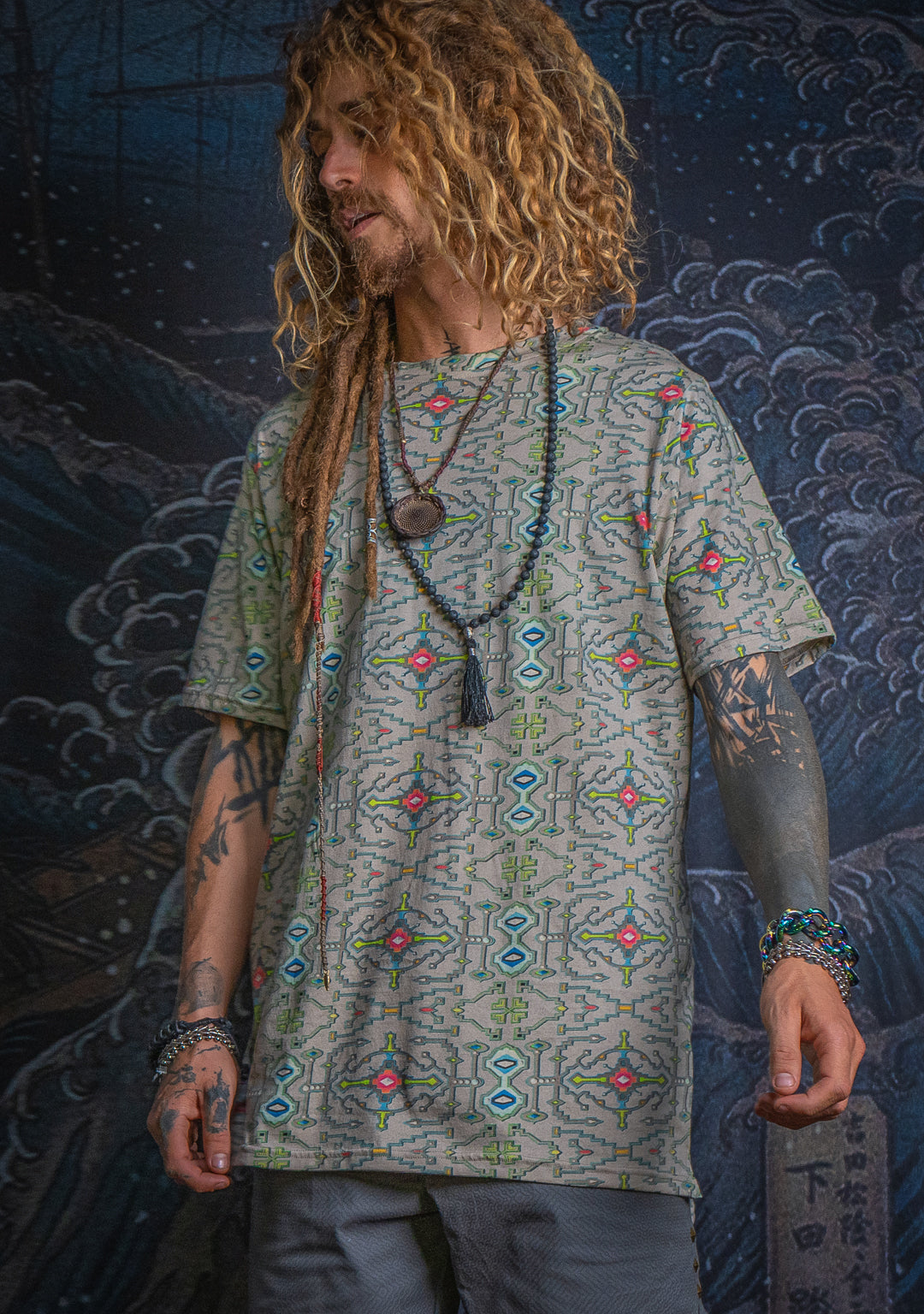 New T-Shirt Men / Cotton Supima AOP - WATAWASKA