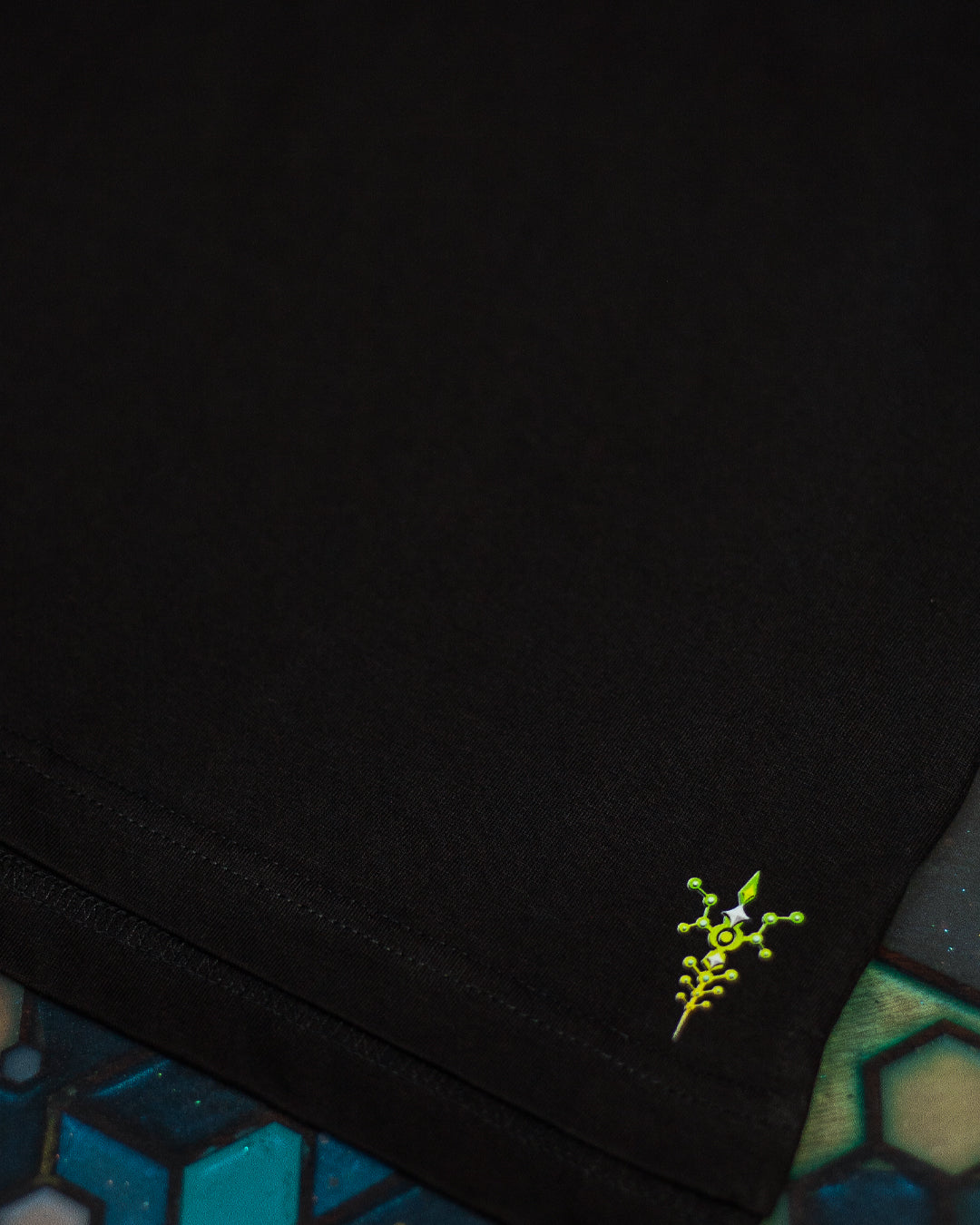 T-Shirt Oversized Men / Black Cotton Shinker - BLAK SHAMANS SMOKE