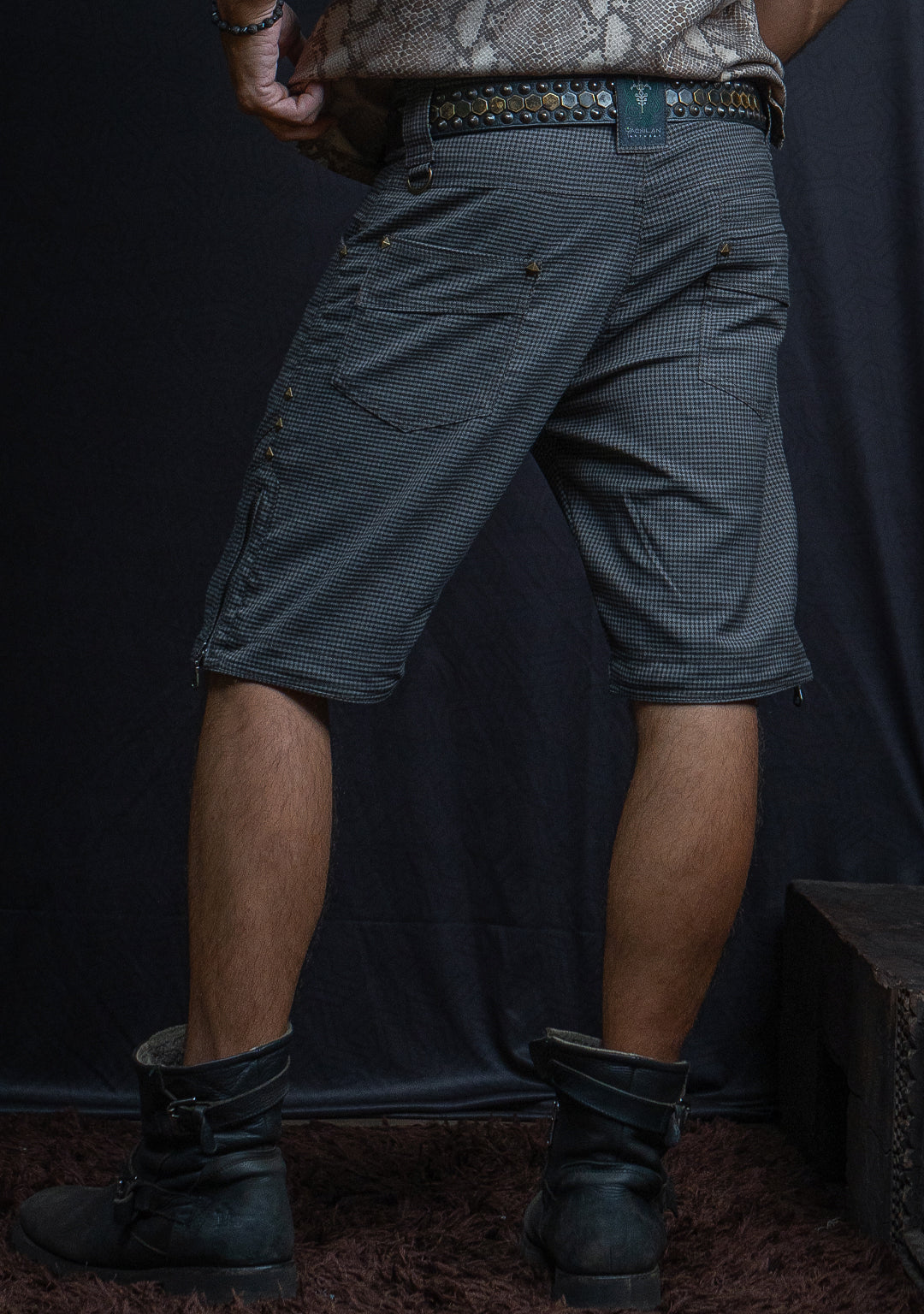 Flying Short Men / Light Cotton - PEPPER CHECKERS Matzokio