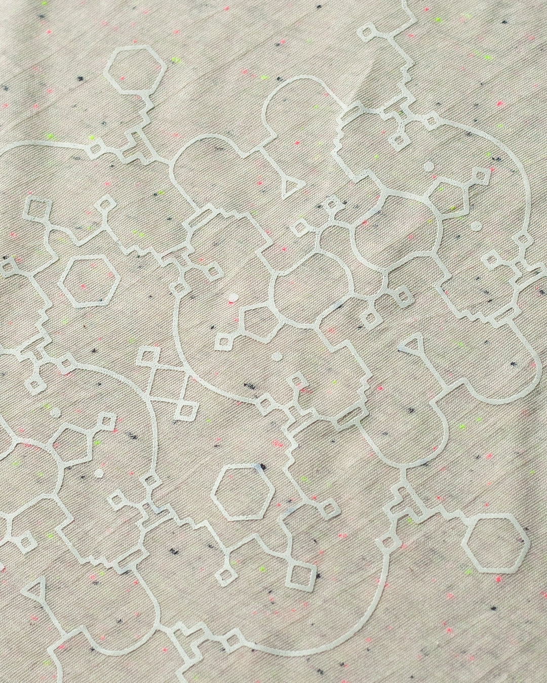 Woman T-Shirt Short Sleeve / Cotton Flouro Slub - IKARO PORTAL Glowinthedark