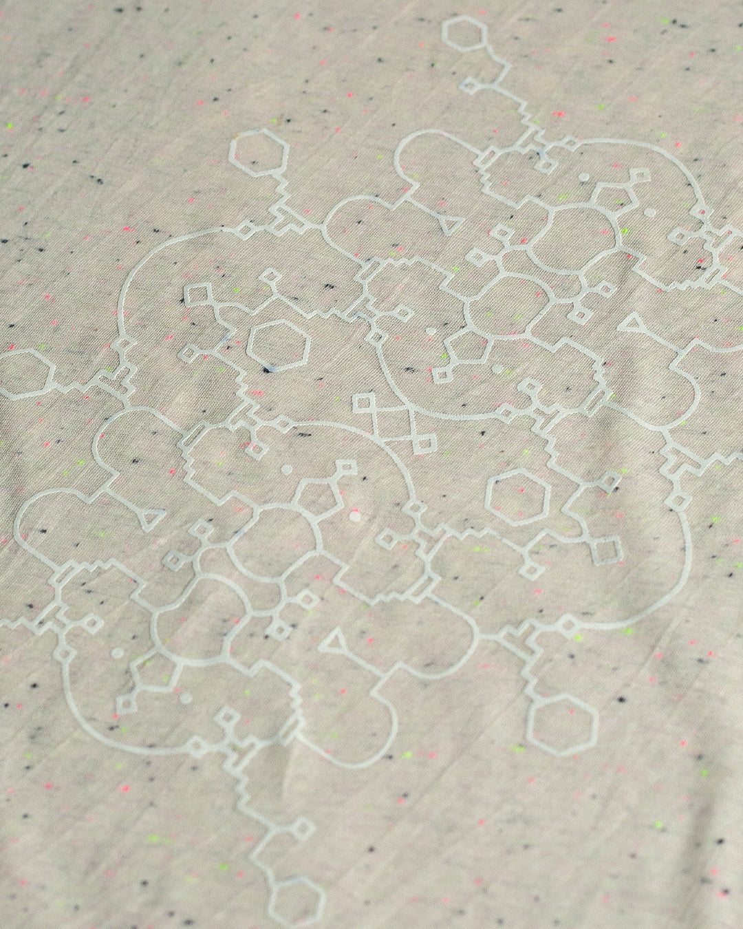 Woman T-Shirt Short Sleeve / Cotton Flouro Slub - IKARO PORTAL Glowinthedark