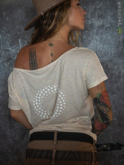 Woman T-Shirt Short Sleeve / Cotton Flouro Slub - IKARO PORTAL Glowinthedark