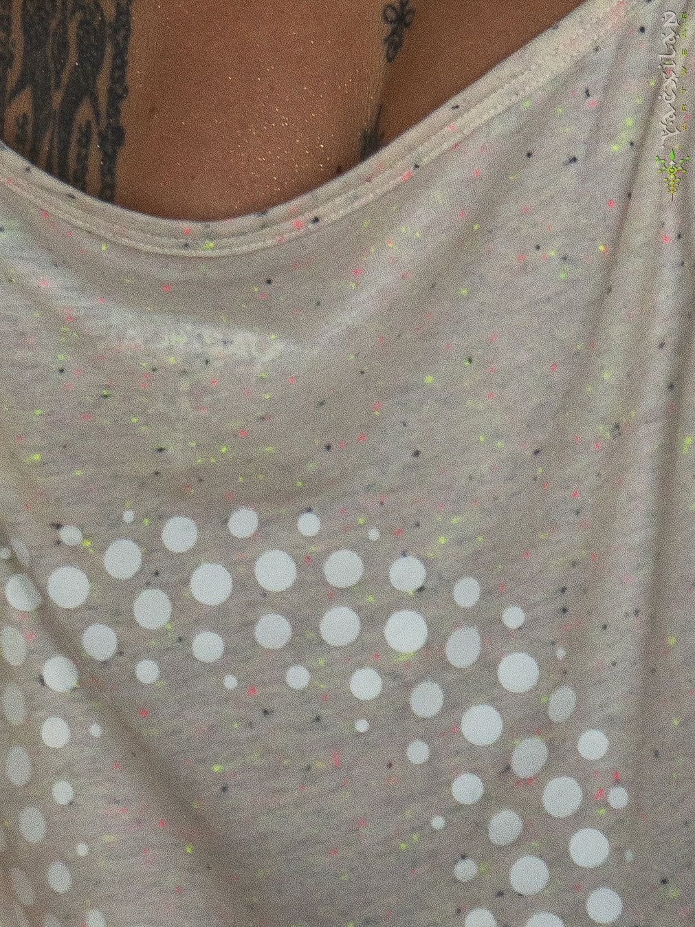 Woman T-Shirt Short Sleeve / Cotton Flouro Slub - IKARO PORTAL Glowinthedark