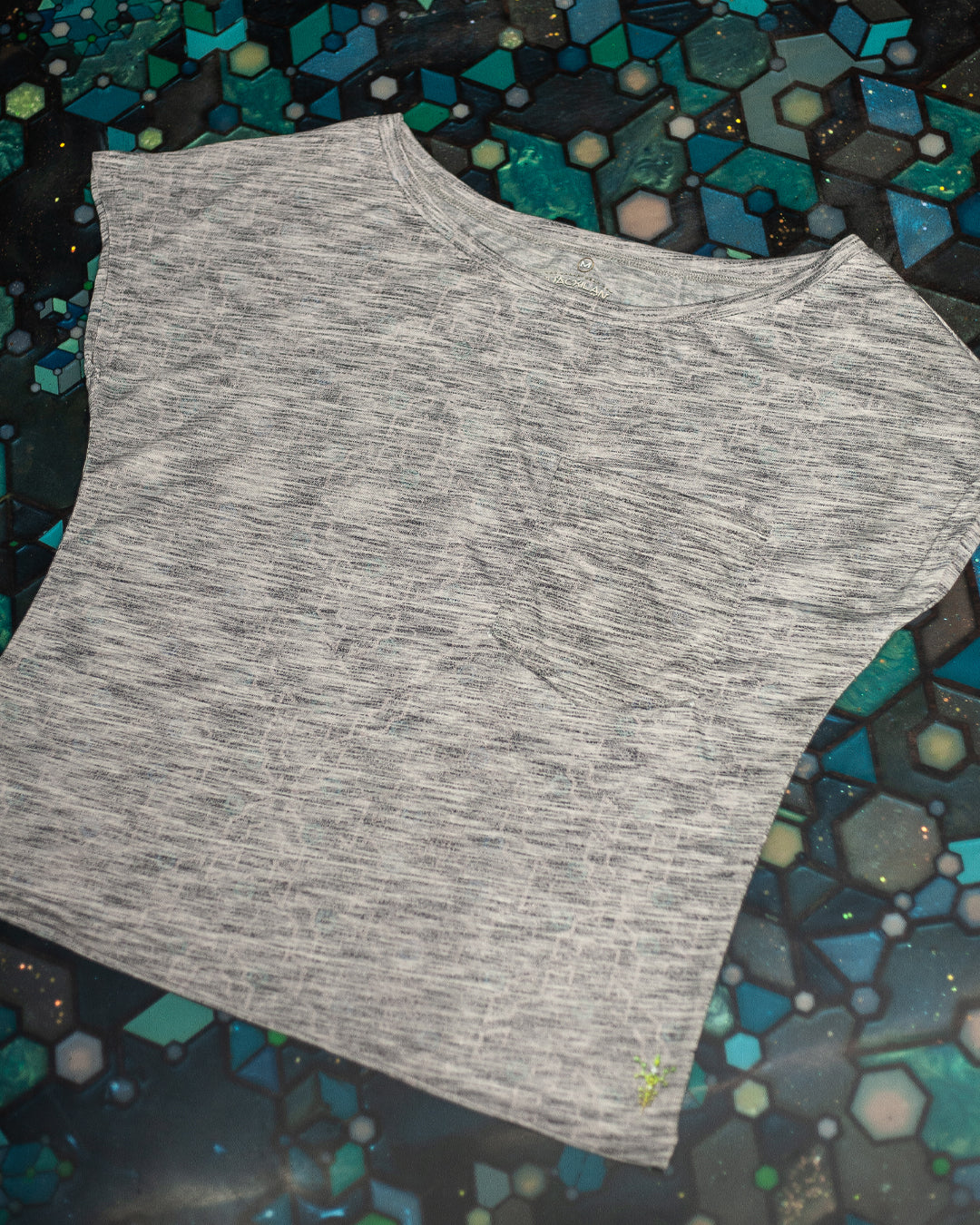 Woman T-Shirt Short Sleeve / Rayon Grey Melange - GALACTIK SPINE