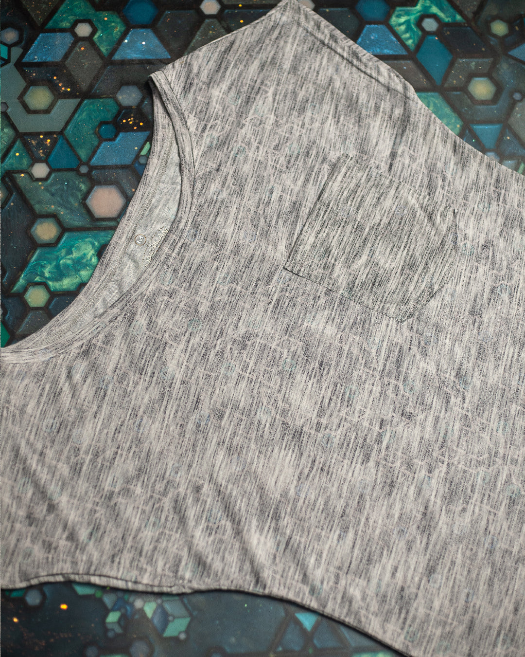 Woman T-Shirt Short Sleeve / Rayon Grey Melange - GALACTIK SPINE