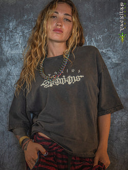 T-Shirt Oversized Men / french Teri Acidwash - Wood SHAMANS