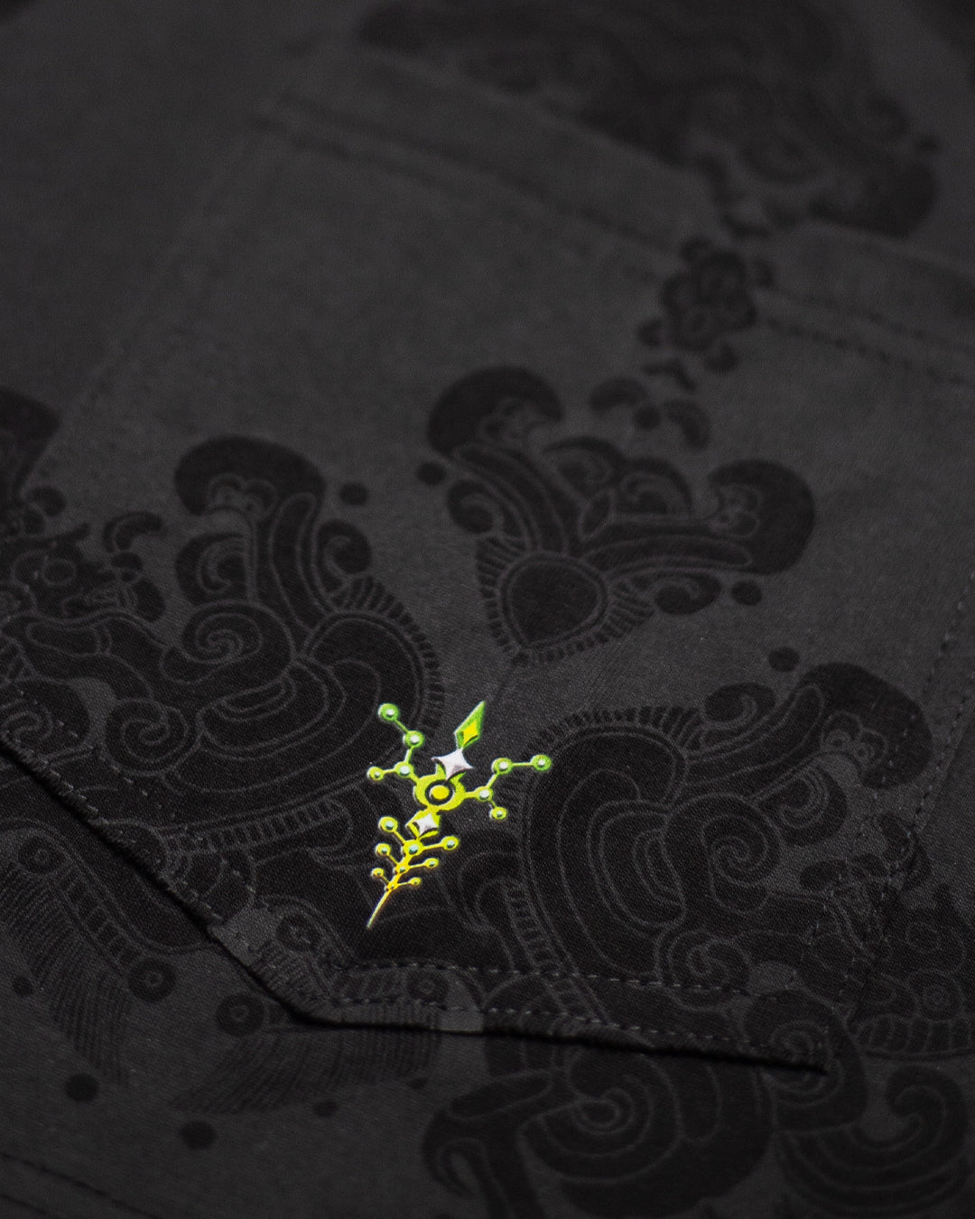 Woman T-Shirt Short Sleeve / Black Cotton Shinker - MAYAN CODEX Galactik Spine