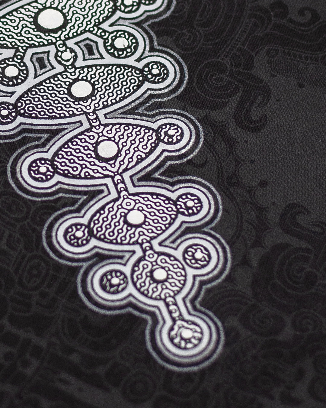 Woman T-Shirt Short Sleeve / Black Cotton Shinker - MAYAN CODEX Galactik Spine