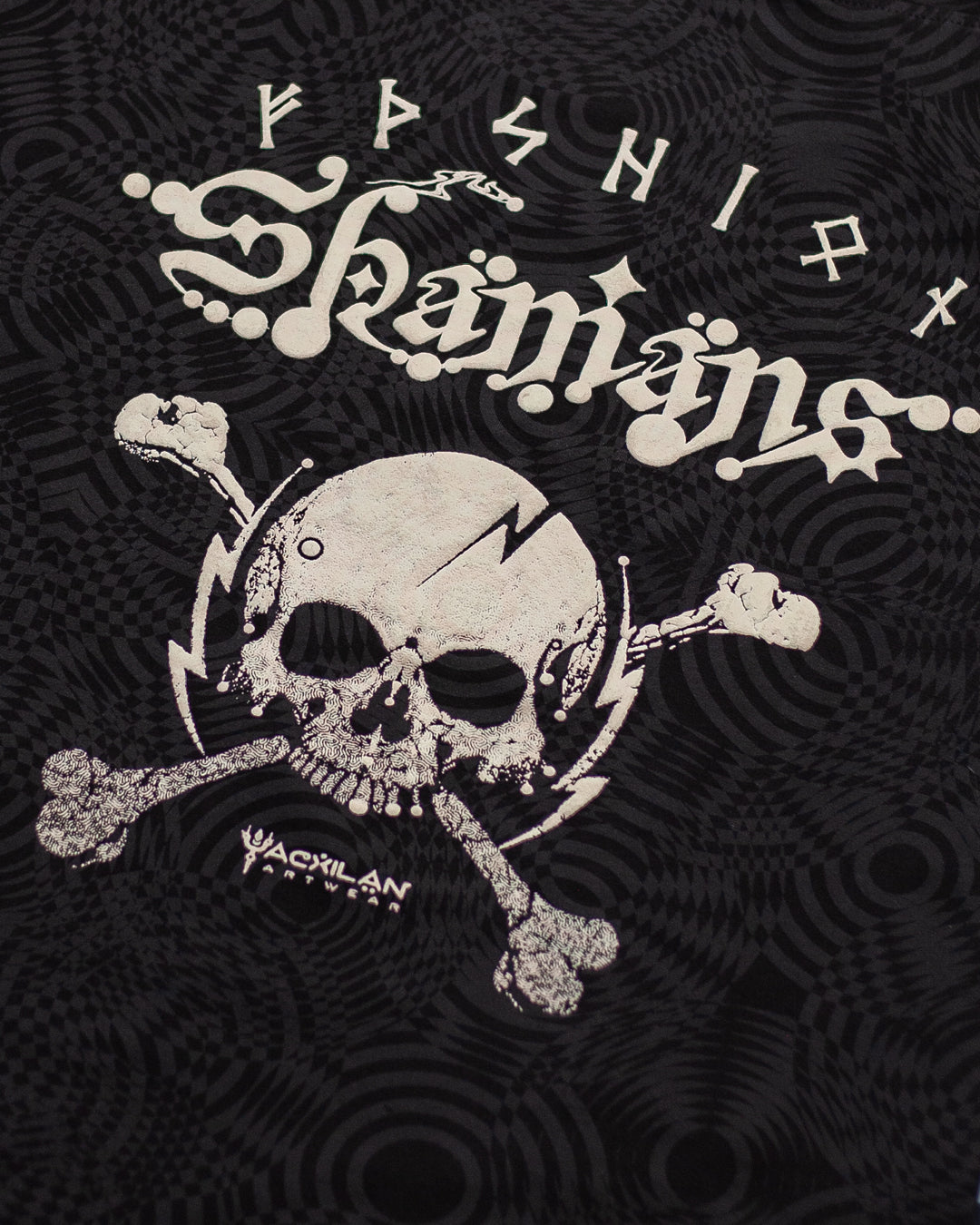 Woman T-Shirt Short Sleeve / Cotton Shinker- WIERD NOISES SHAMANS White