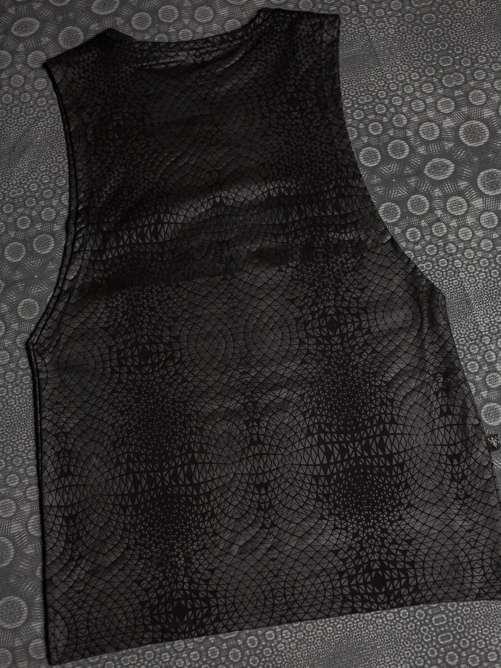 Open Tank Top Men / Black Cotton Shinker - DESINTEGRATION