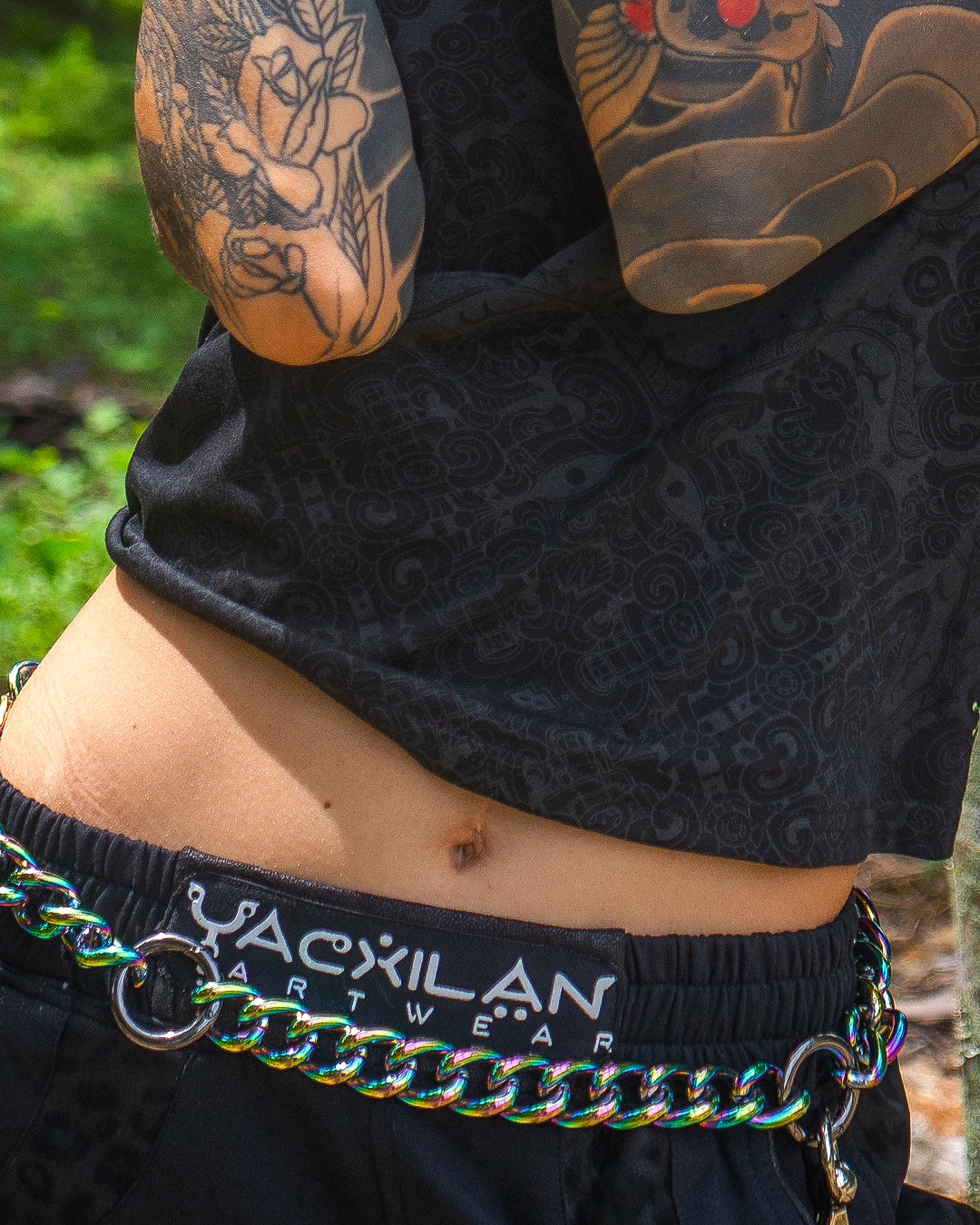 Tank Top / Black Cotton Shinker - MAYAN CODEX Galactik Spine