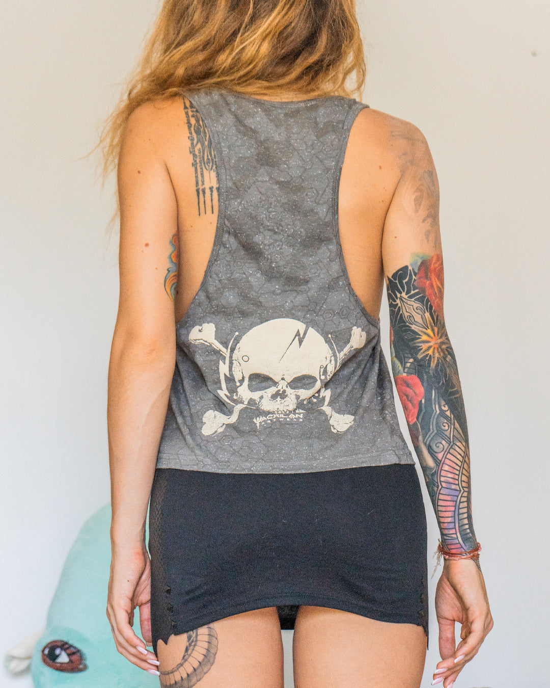 Tank Top Woman / Grey Cotton Slub - WHITE SHAMANS Steelgrey