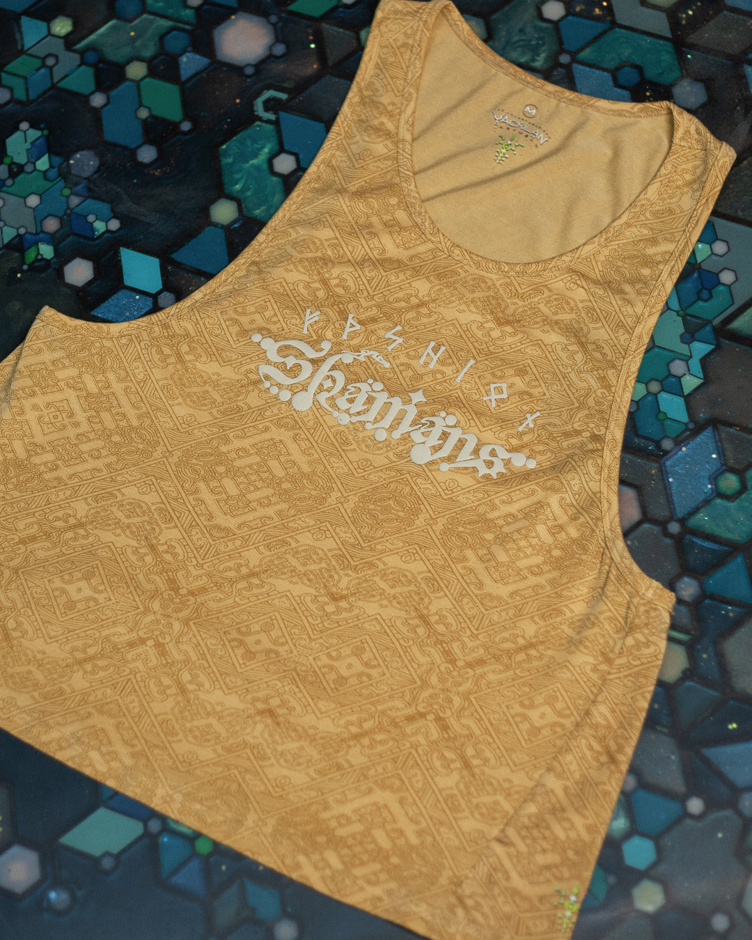 Tank Top Woman / Rayon - WHITE SHAMANS Mustard