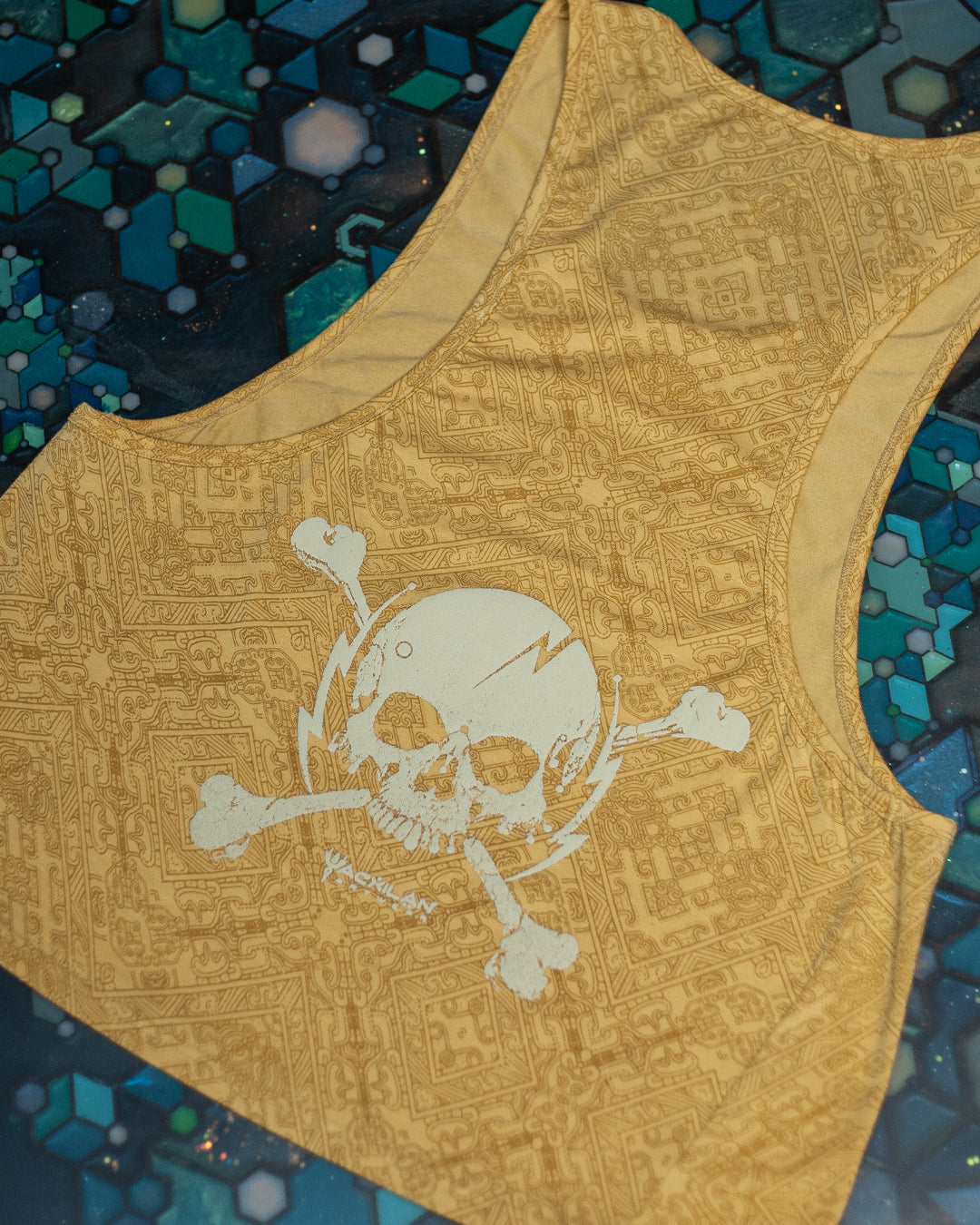 Tank Top Woman / Rayon - WHITE SHAMANS Mustard