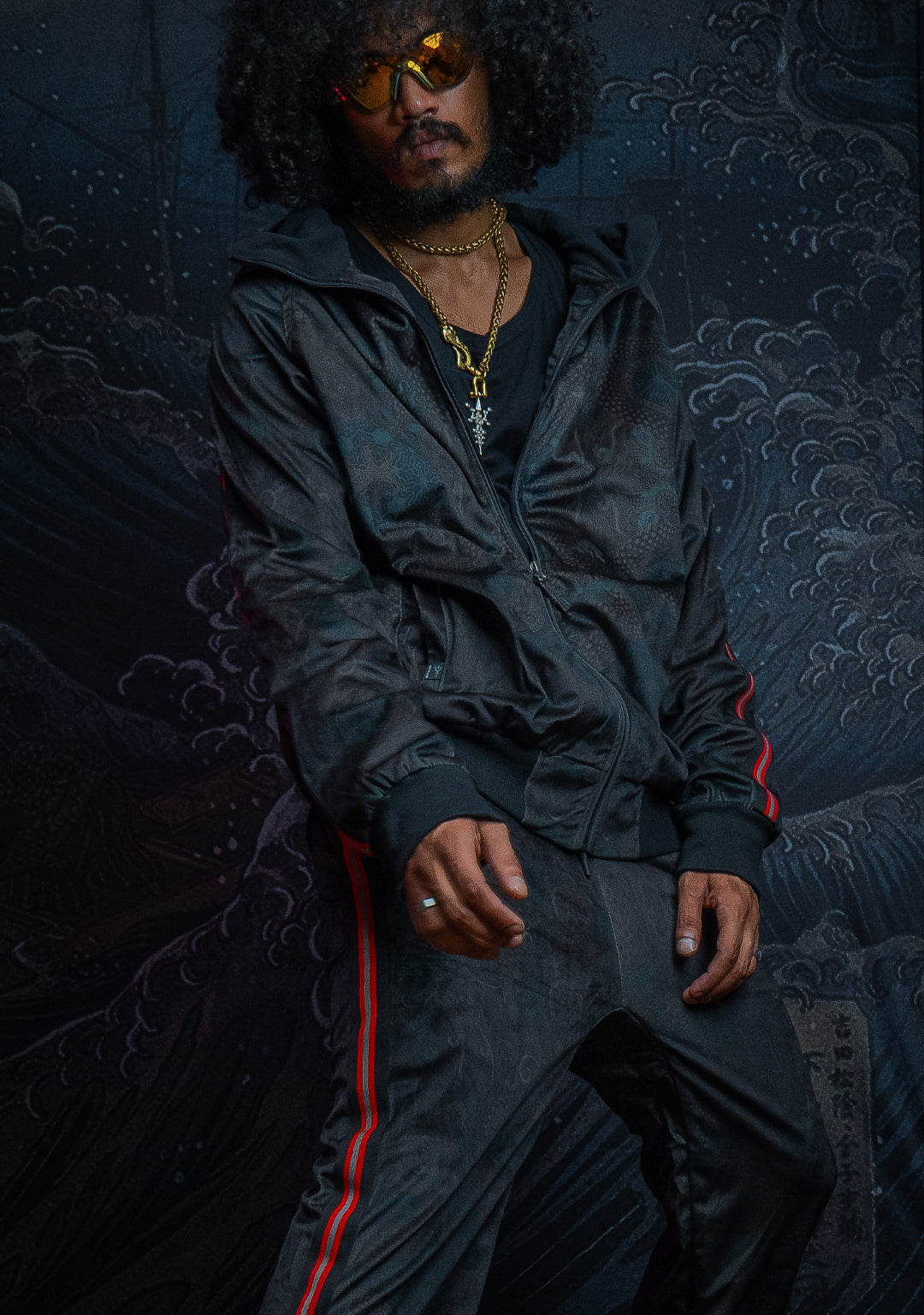 Tracksuit Hoodie Men / Velvet Fawn Redline - DRAGONS