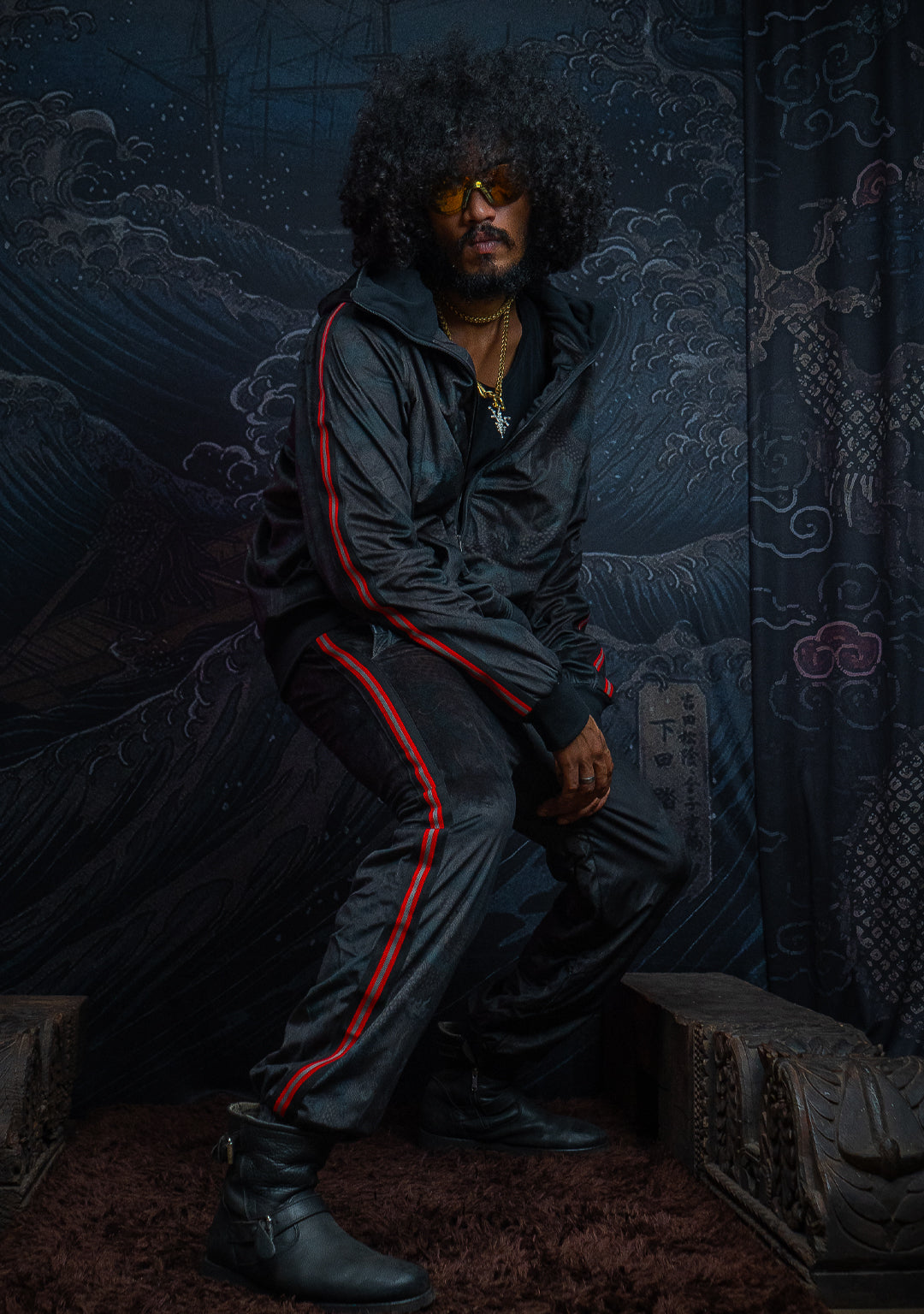 Tracksuit Hoodie Men / Velvet Fawn Redline - DRAGONS
