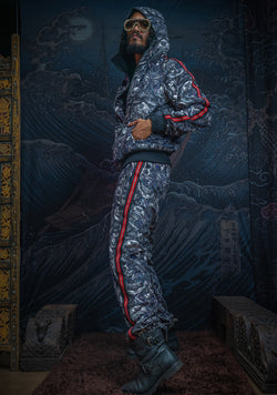 Tracksuit Pants Men / Velvet Fawn Red Line - KETZALCOATL