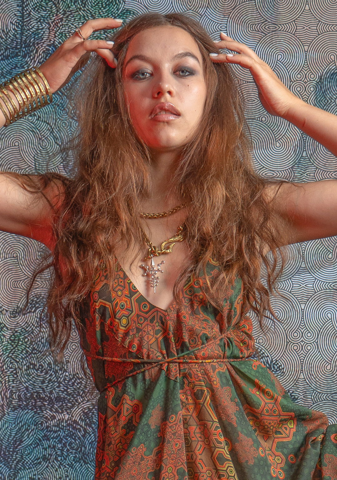 Triangle Long Dress / Bamboo - Mustard ATLANTHEON