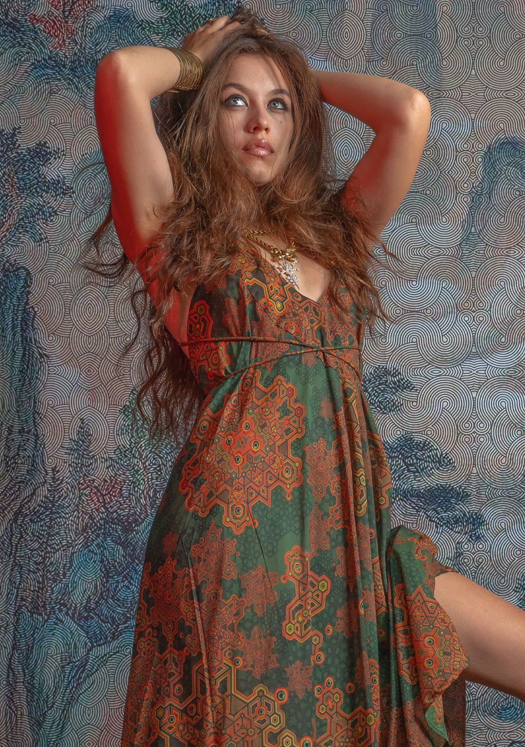 Triangle Long Dress / Bamboo - Mustard ATLANTHEON