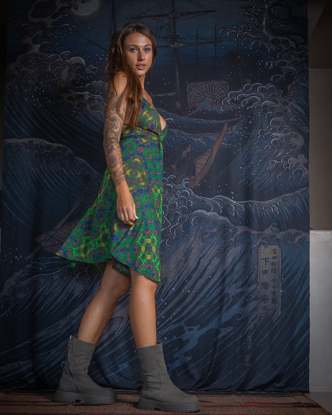 Midi Dress Triangle / Bamboo - ENTLINGS