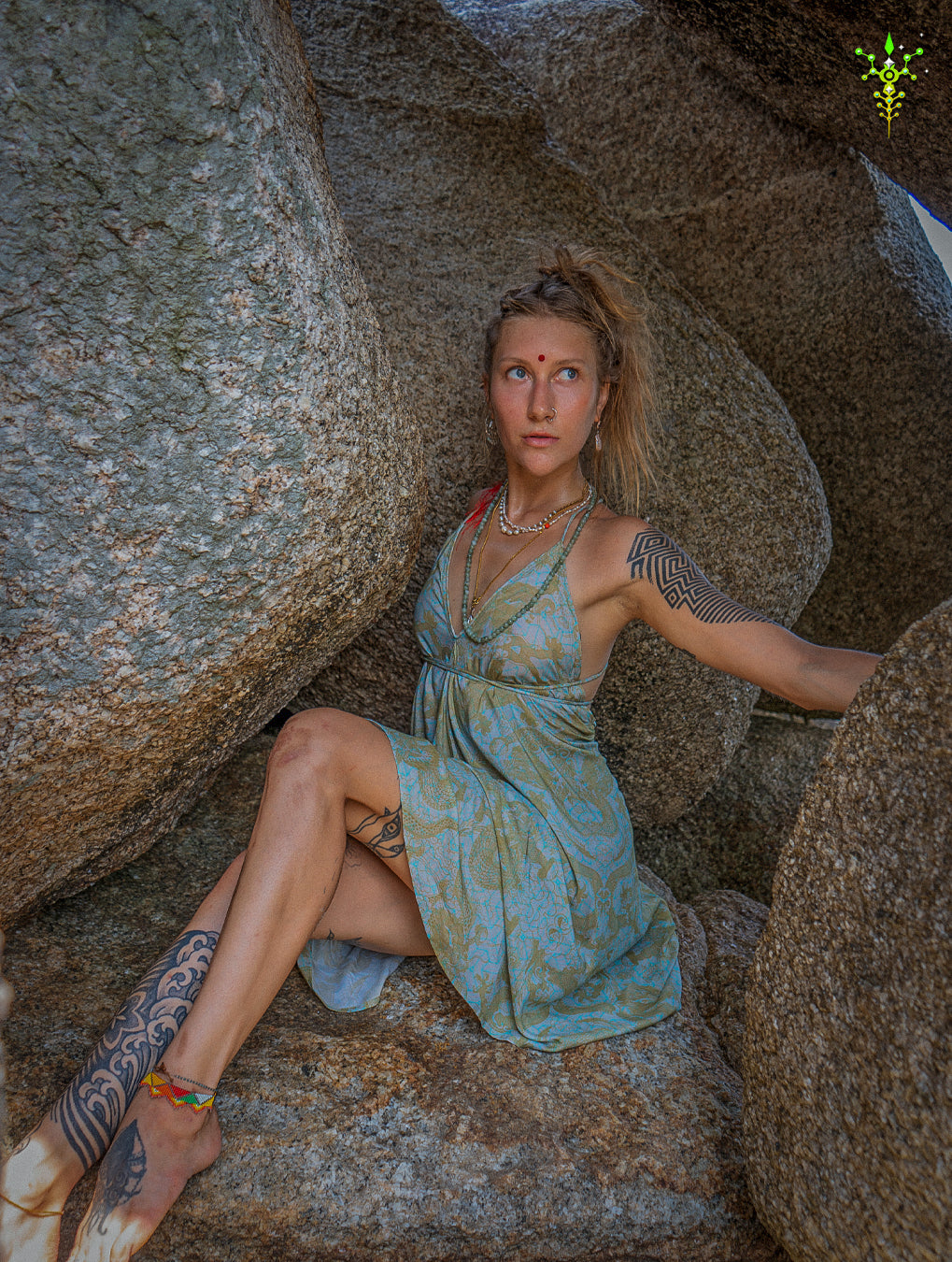 Midi Dress Triangle / Bamboo - HIKDRA