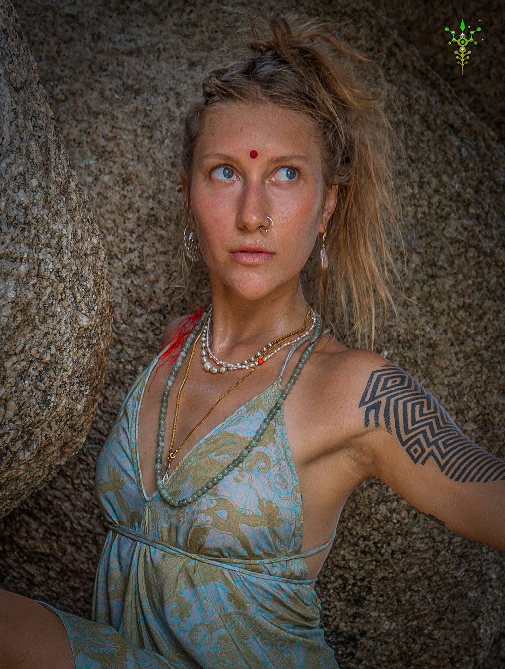 Midi Dress Triangle / Bamboo - HIKDRA