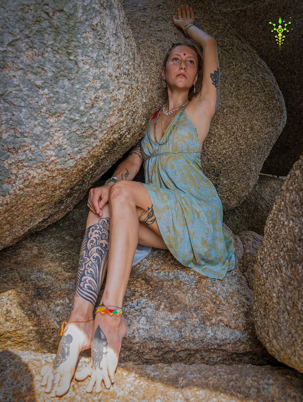 Midi Dress Triangle / Bamboo - HIKDRA