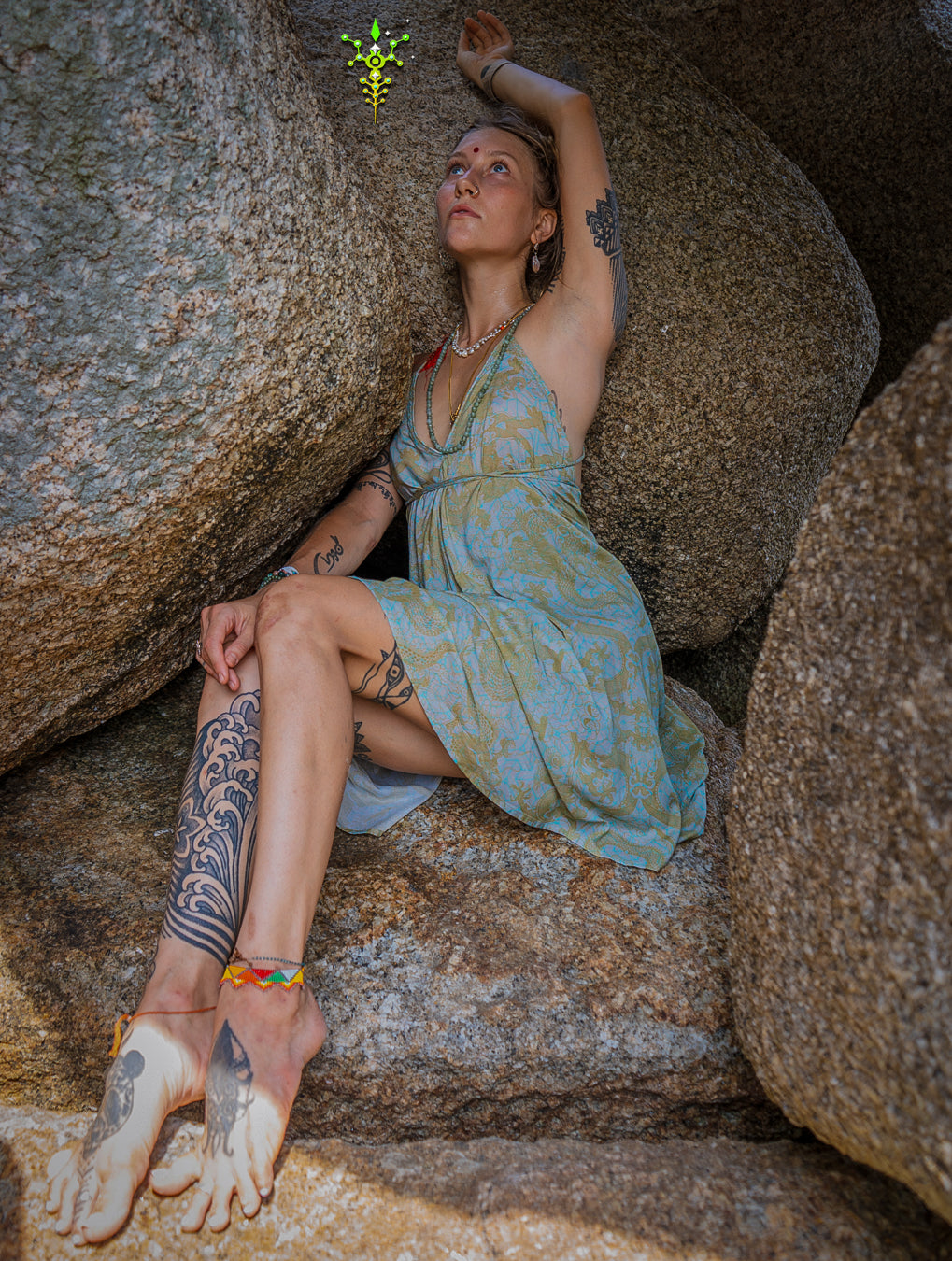 Midi Dress Triangle / Bamboo - HIKDRA