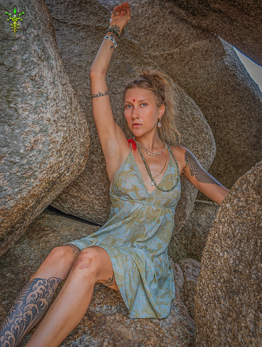 Midi Dress Triangle / Bamboo - HIKDRA