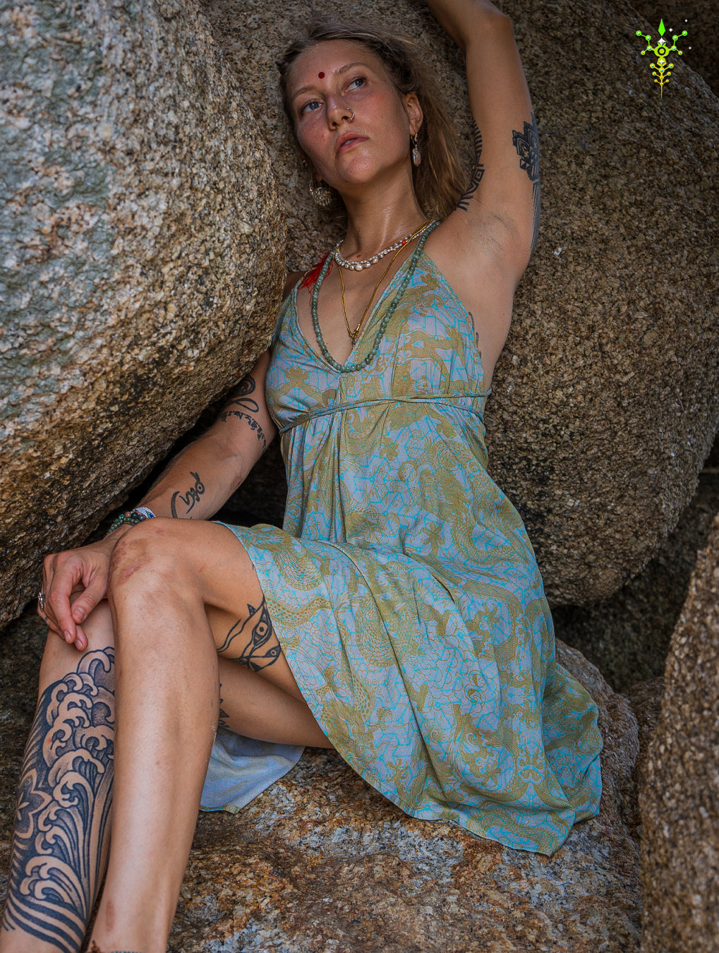 Midi Dress Triangle / Bamboo - HIKDRA