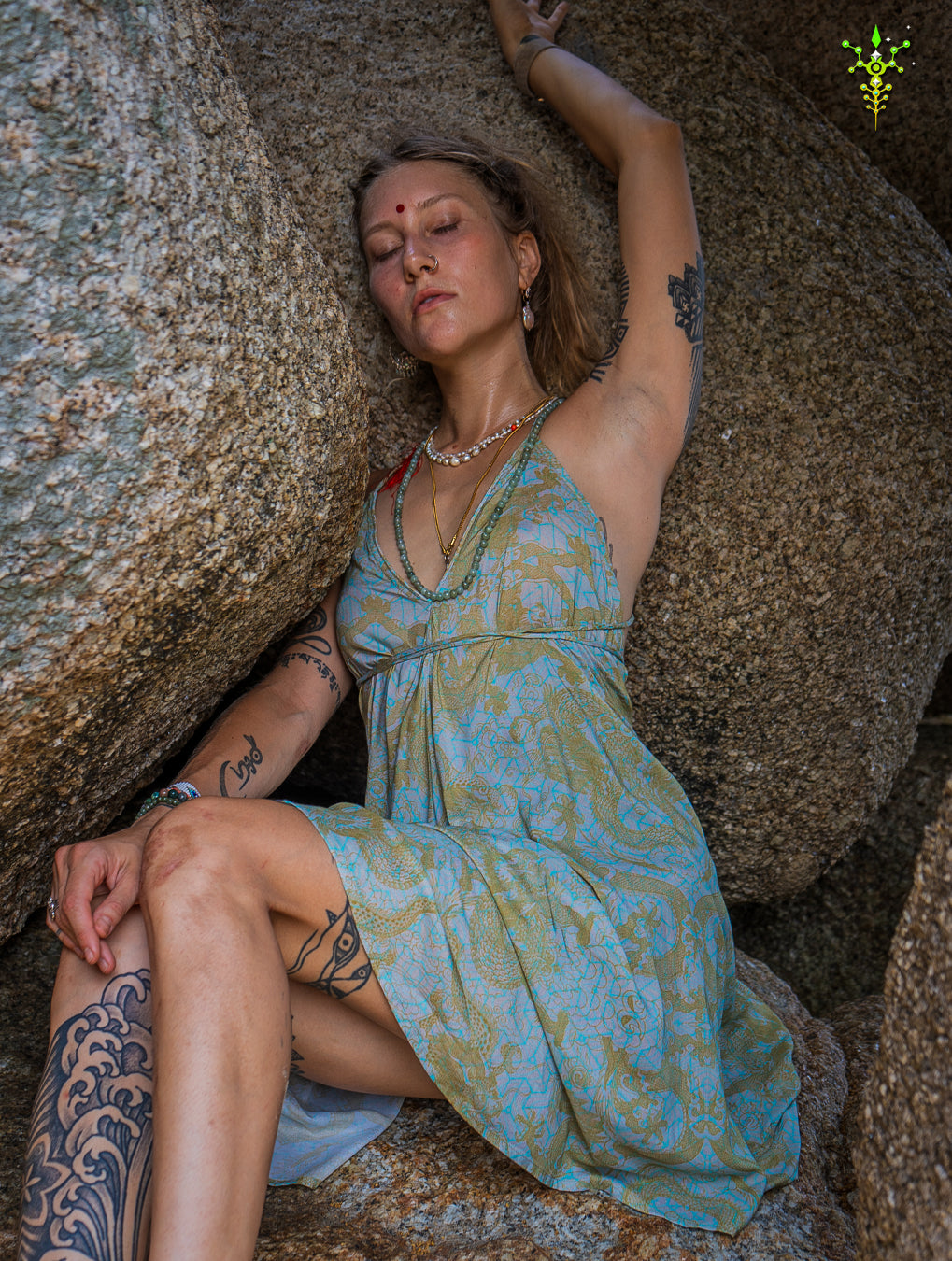 Midi Dress Triangle / Bamboo - HIKDRA