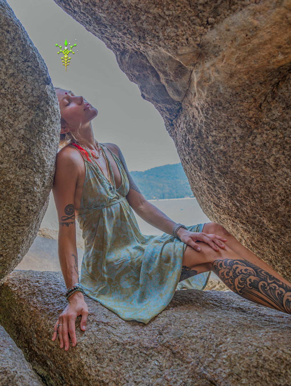 Midi Dress Triangle / Bamboo - HIKDRA