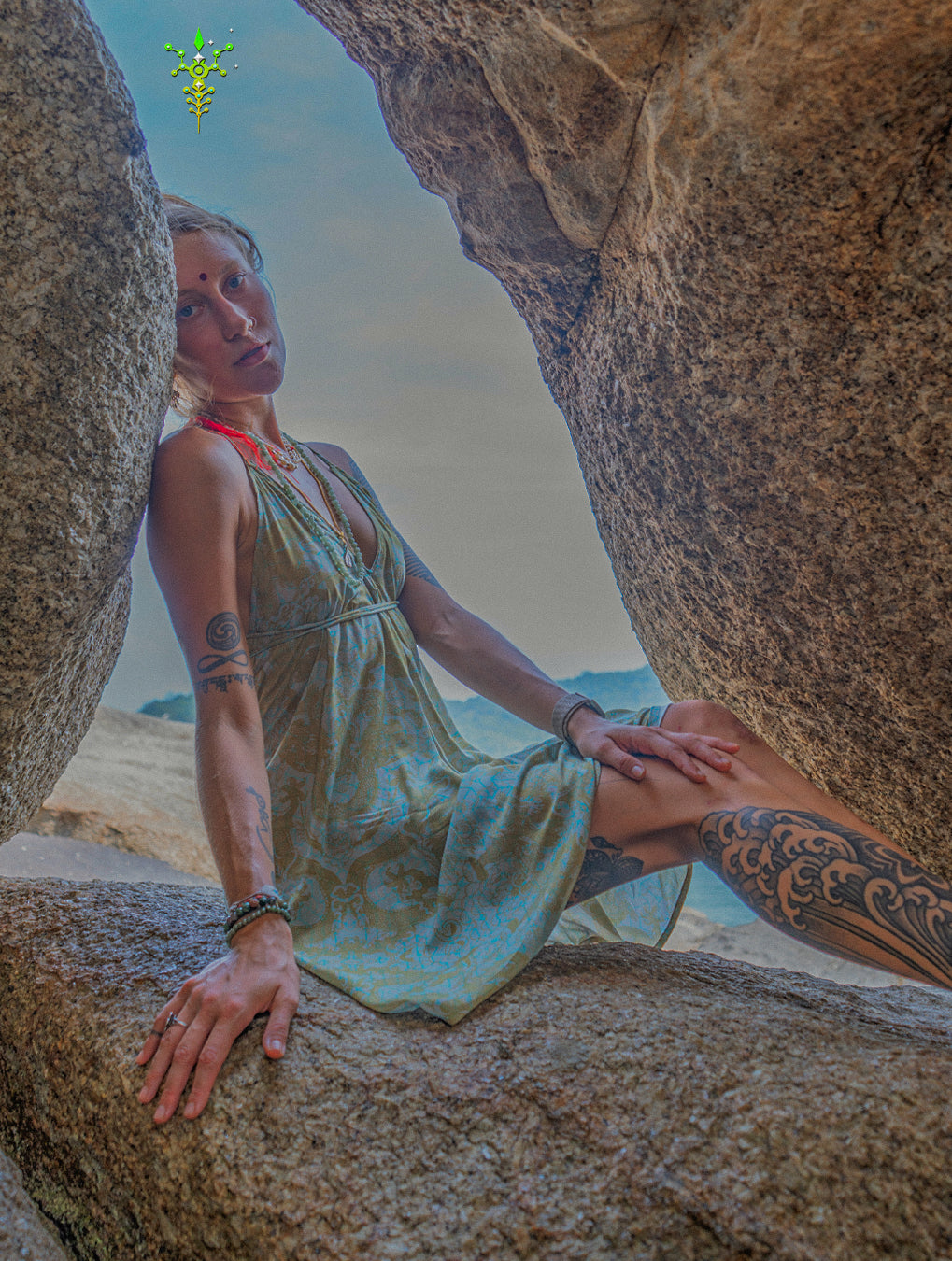 Midi Dress Triangle / Bamboo - HIKDRA