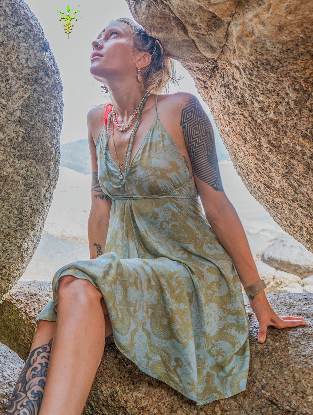Midi Dress Triangle / Bamboo - HIKDRA
