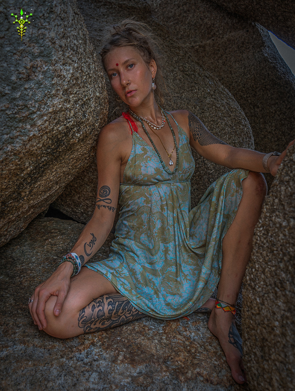 Midi Dress Triangle / Bamboo - HIKDRA