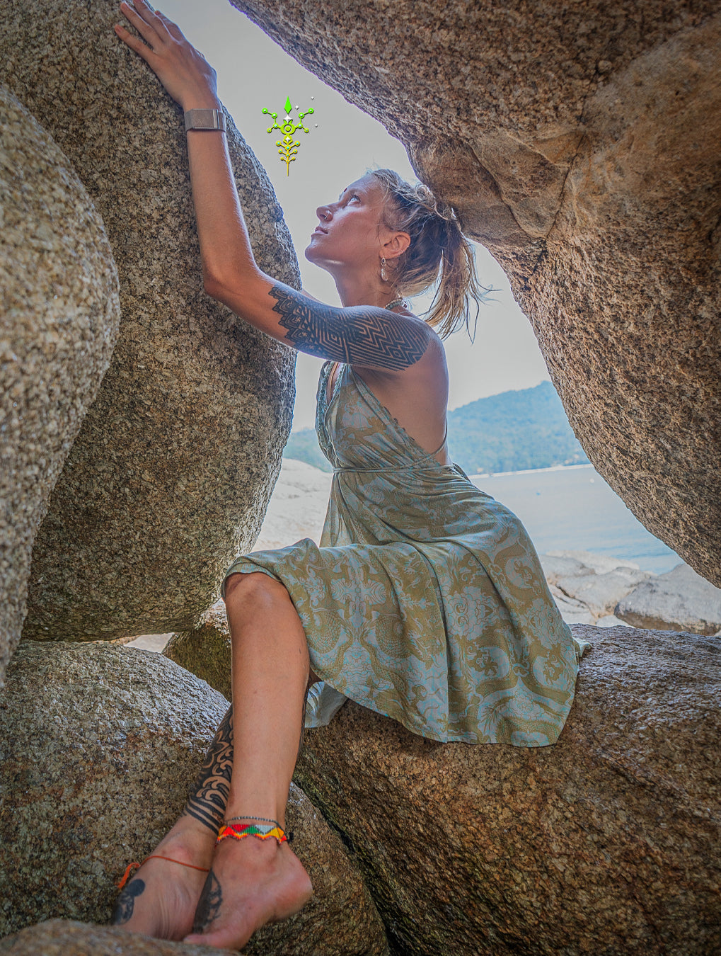 Midi Dress Triangle / Bamboo - HIKDRA