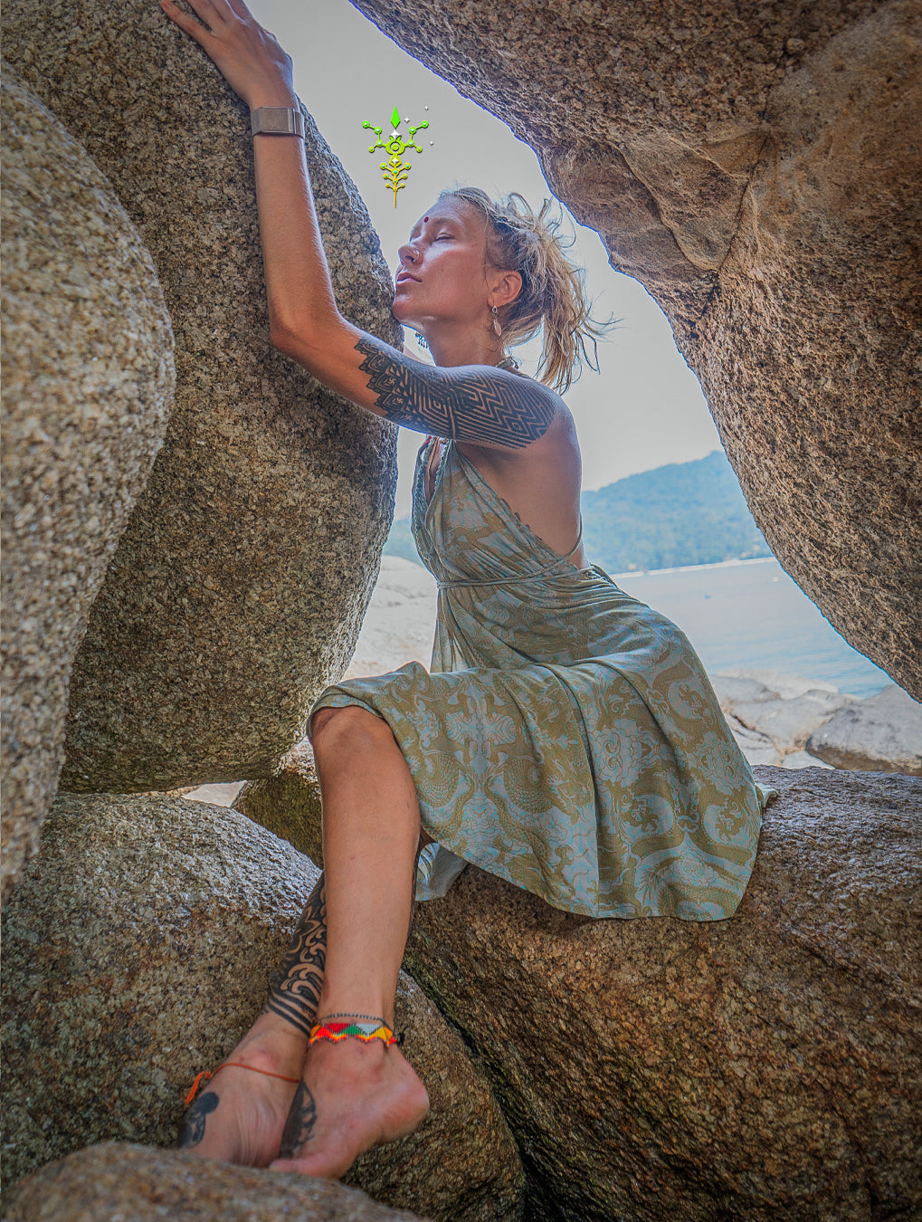 Midi Dress Triangle / Bamboo - HIKDRA