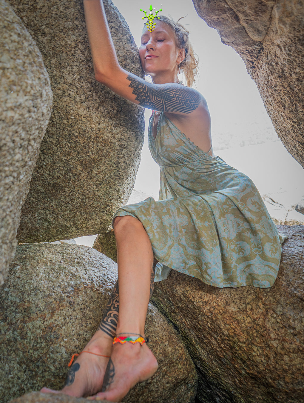 Midi Dress Triangle / Bamboo - HIKDRA