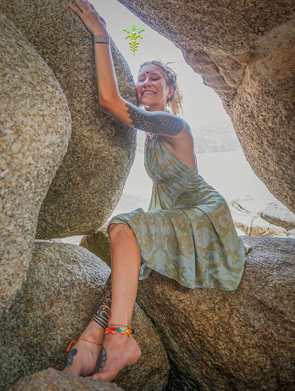 Midi Dress Triangle / Bamboo - HIKDRA